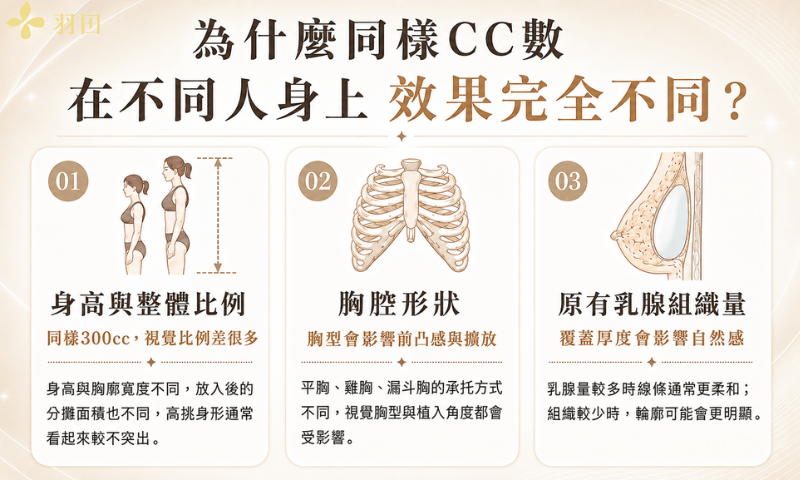 魔滴隆乳尺寸每人的CC數都不同